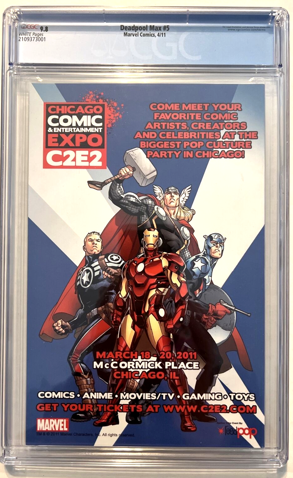 DEADPOOL MAX #5 CGC 9.8 MARVEL 2011 1st FEMALE TASKMASTER