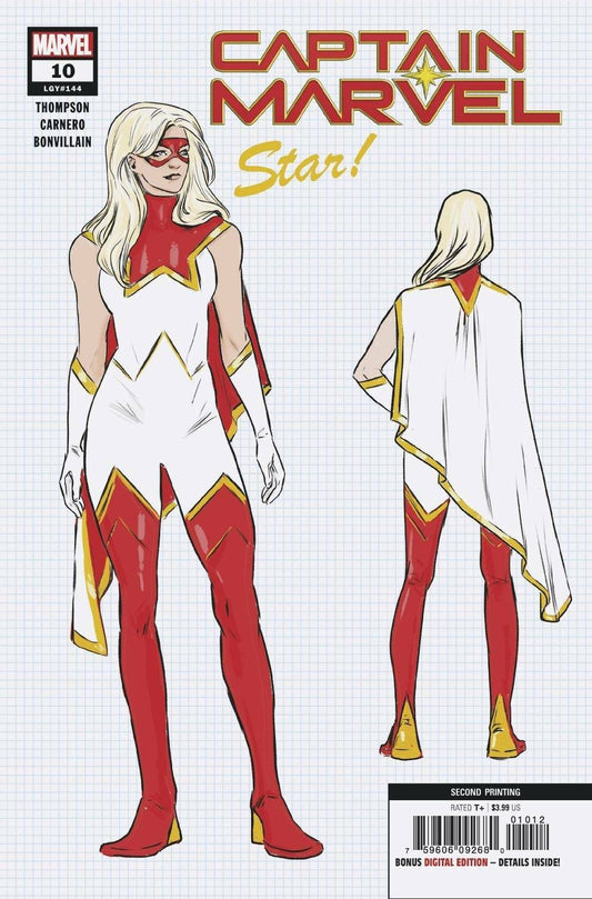 CAPTAIN MARVEL #10 VARIANT COVER 2nd PRINT NM MARVEL 2019 STAR