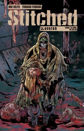 STITCHED #10 GORE COVER MIKE WOLFER NM 1ST PRINT