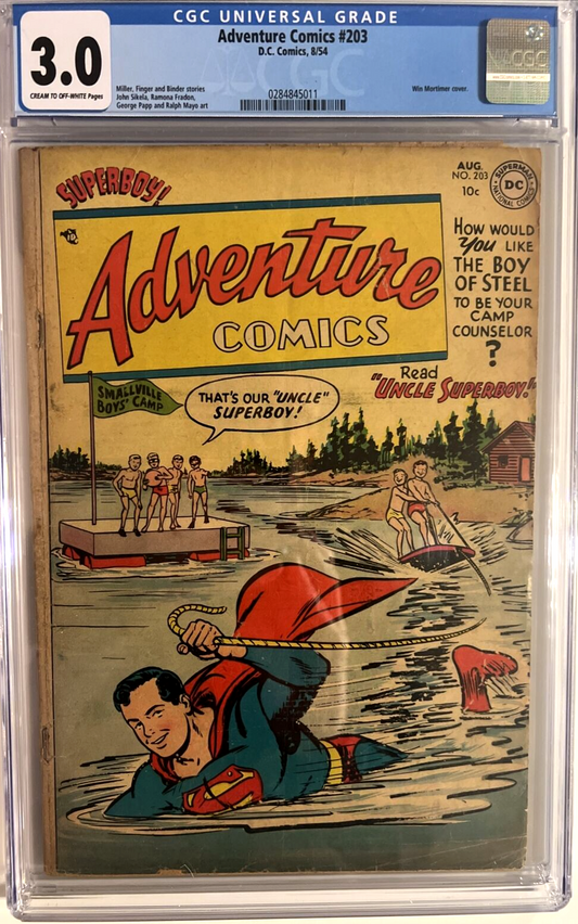 ADVENTURE COMICS #203 CGC 3.0 DC COMICS 1954 SUPERBOY