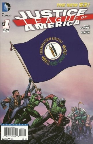 JUSTICE LEAGUE OF AMERICA #1 KENTUCKY FLAG VARIANT COVER GEOFF JOH NM 1ST PRINT