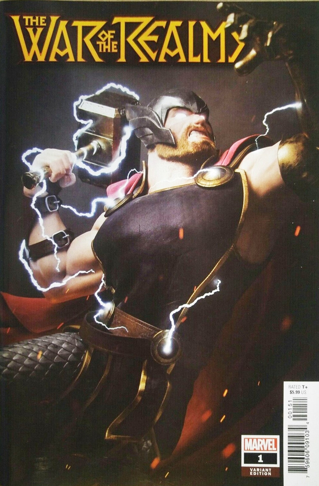 WAR OF REALMS #1 HUGO THOR VARIANT 1:25 MARVEL COMICS NM 2019