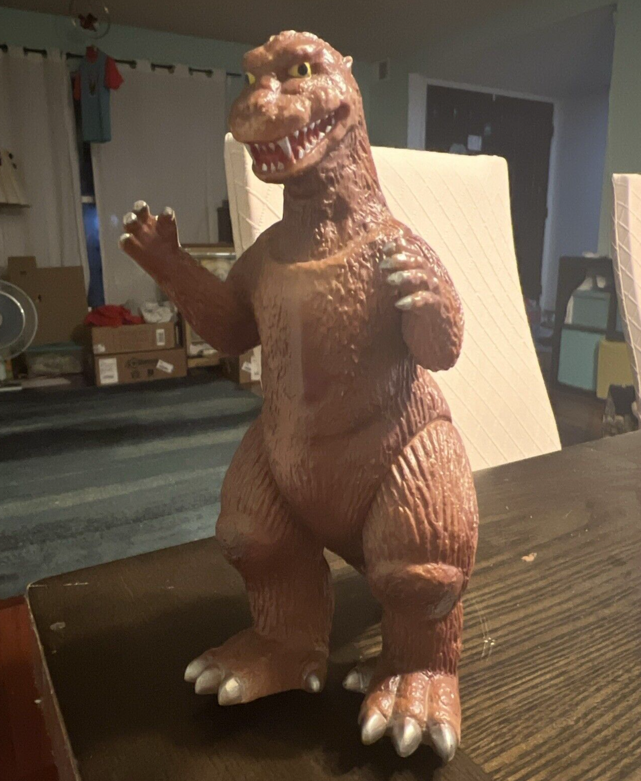 GODZILLA KAIJU MARMIT EARTHTONE BROWN VINYL 2004 USA SELLER 8.75" HIGH