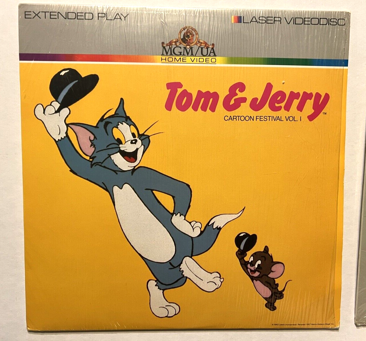 TOM and JERRY CARTOON FESTIVAL VOL 1 and 2 LASERDISC LD MGM EXCELLENT COND. RARE