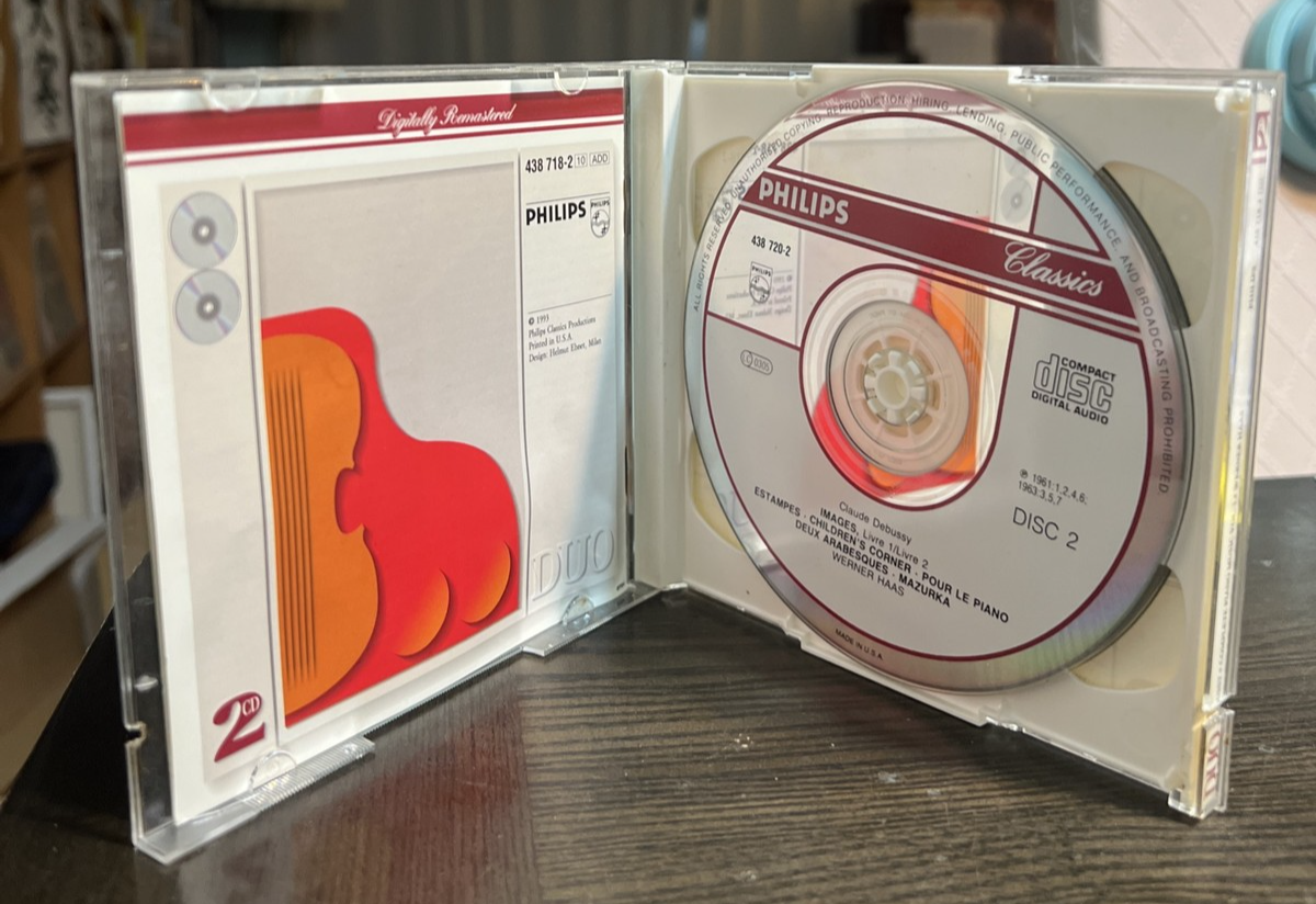 Debussy Complete Piano Music Volume 1 Philips 438 2 CD SET Werner Haas