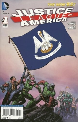 JUSTICE LEAGUE OF AMERICA #1 LOUISIANA FLAG VARIANT COVER GEOFF JO NM 1ST PRINT