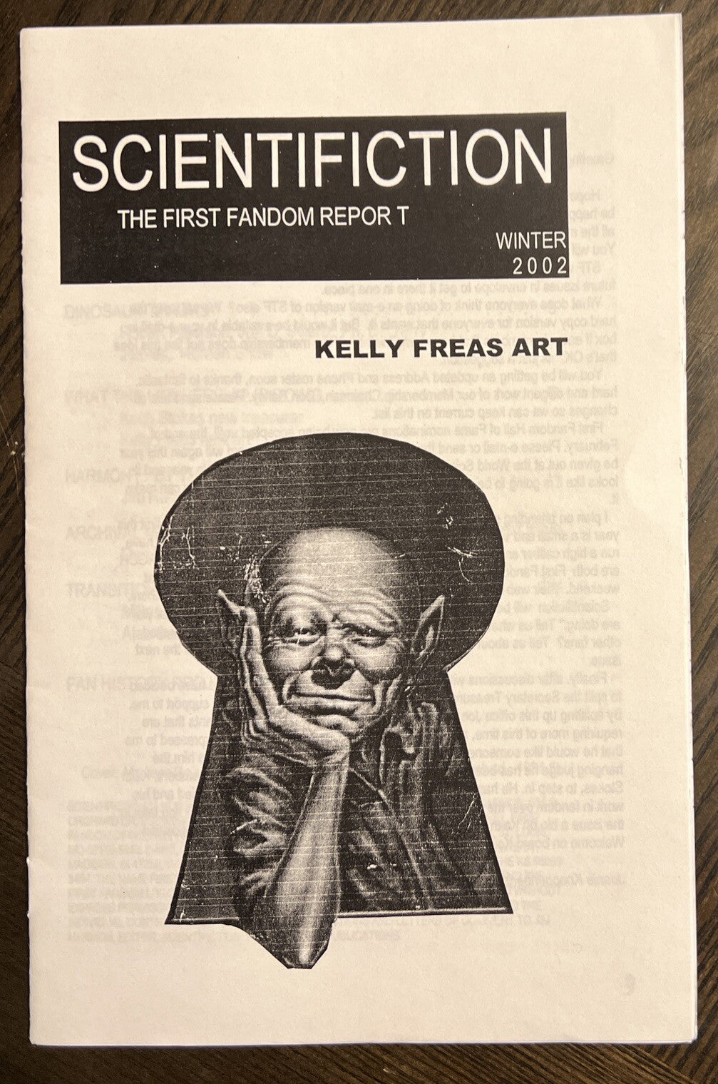 SCIENTIFICTION SCIENCE FICTION FANZINE WINTER 2002 KELLY FREAS COVER AND ARTICLE