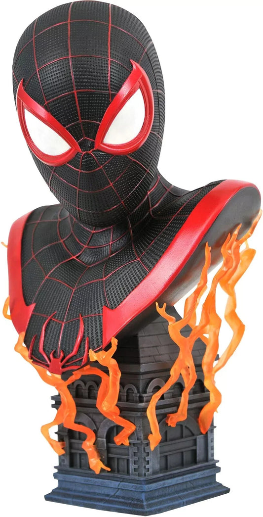 GamerVerse Miles Morales Legends 3-Dimensions 1:2 Scale Bust Spider-man NO BOX