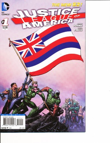 JUSTICE LEAGUE OF AMERICA #1 HAWAII FLAG VARIANT GEOFF JOHNS NM 1ST PRINT