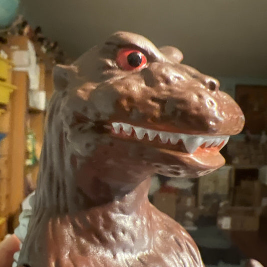 GODZILLA KAIJU M1 1954 VERSION BROWN SILVER RED EYES 8.5" FAN CLUB 2001