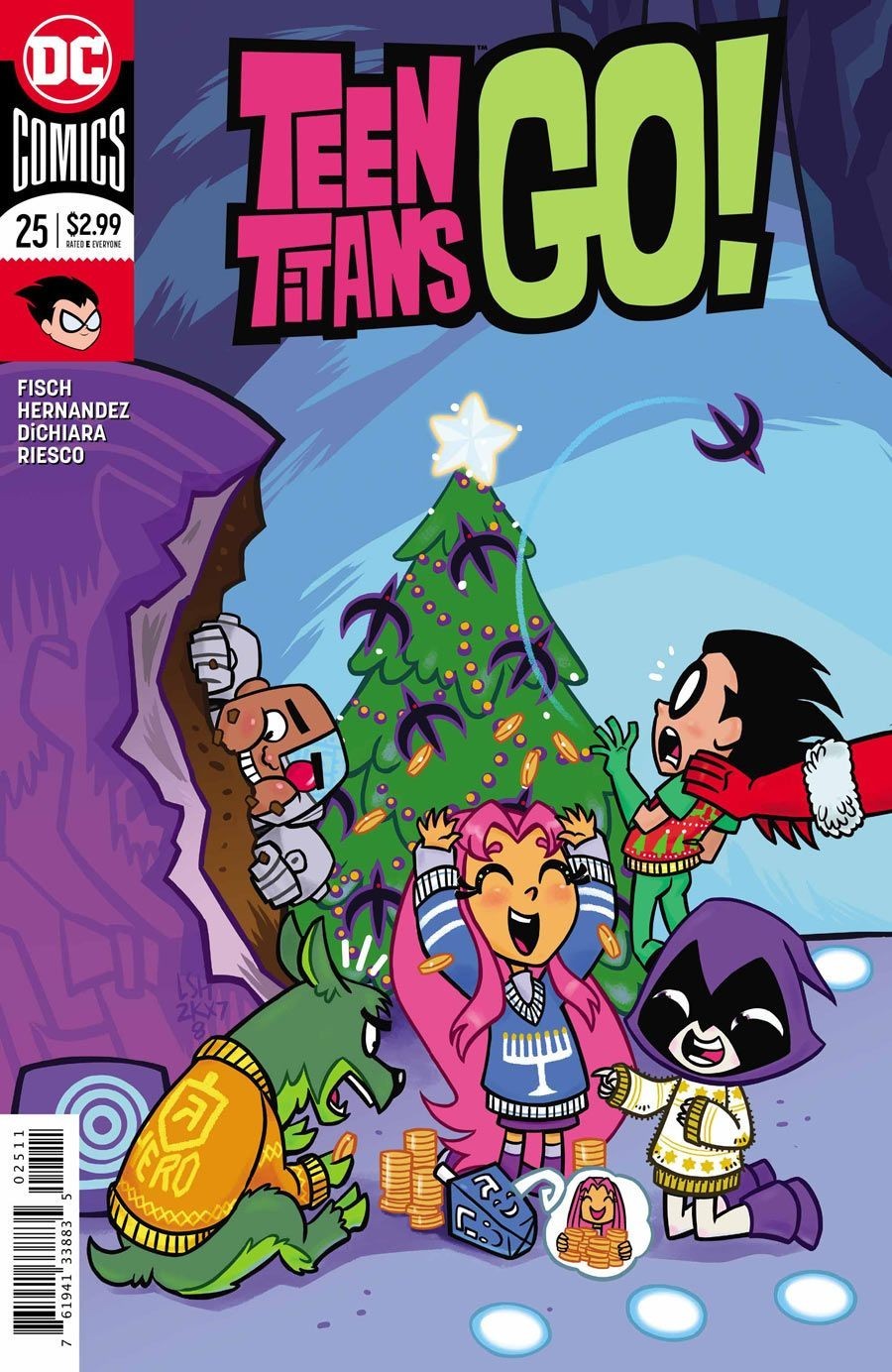 TEEN TITANS GO #25 DC COMICS 2018 CHRISTMAS COVER SHOLLY FISCH LEA HERNANDEZ NM