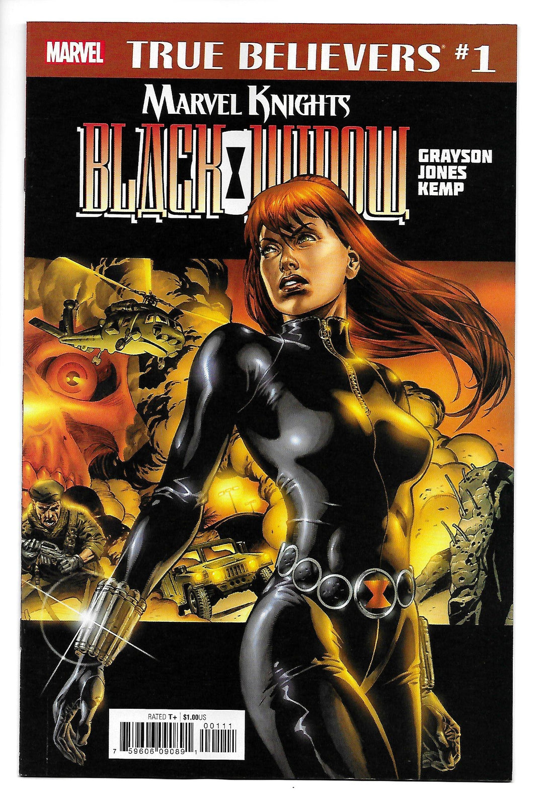 TRUE BELIEVERS BLACK WIDOW #1 GRAYSON JONES KEMP NM 1ST PRINT MARVEL 2018