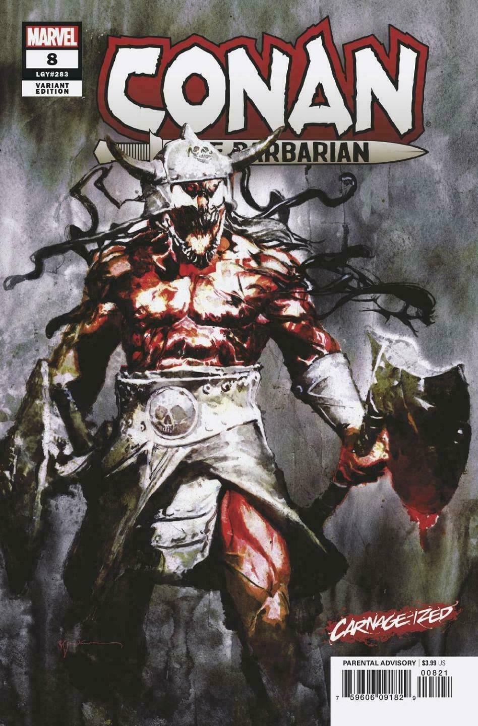 CONAN THE BARBARIAN #8 CARNAGE-IZED VARIANT SIENKIEWICZ NM 1ST PRINT 2019