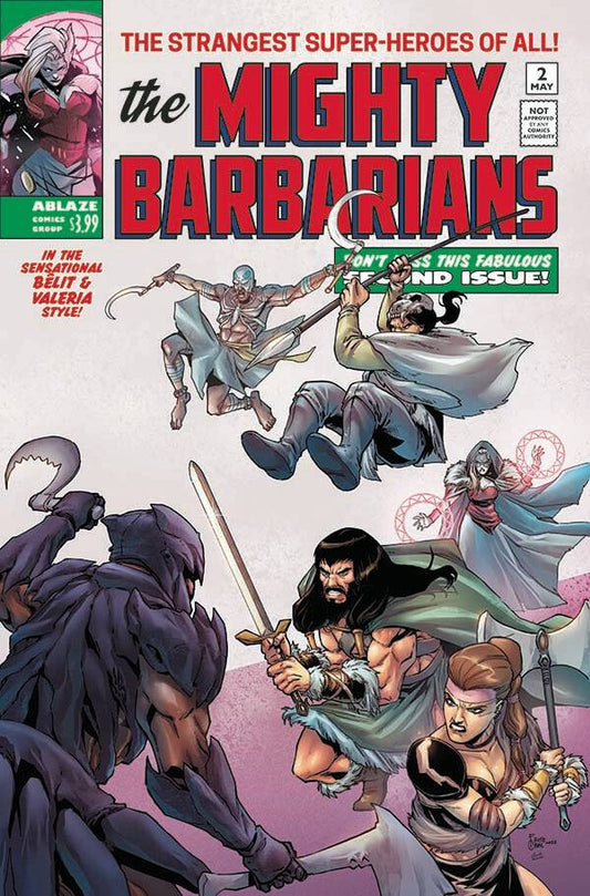 MIGHTY BARBARIANS #2 CASAS HOMAGE VARIANT NM 1ST PRINT ABLAZE COMICS 2023