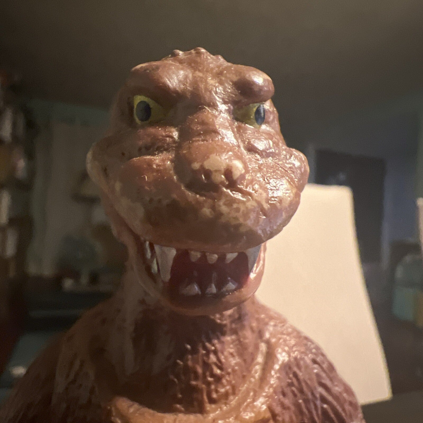 GODZILLA KAIJU MARMIT EARTHTONE BROWN VINYL 2004 USA SELLER 8.75" HIGH