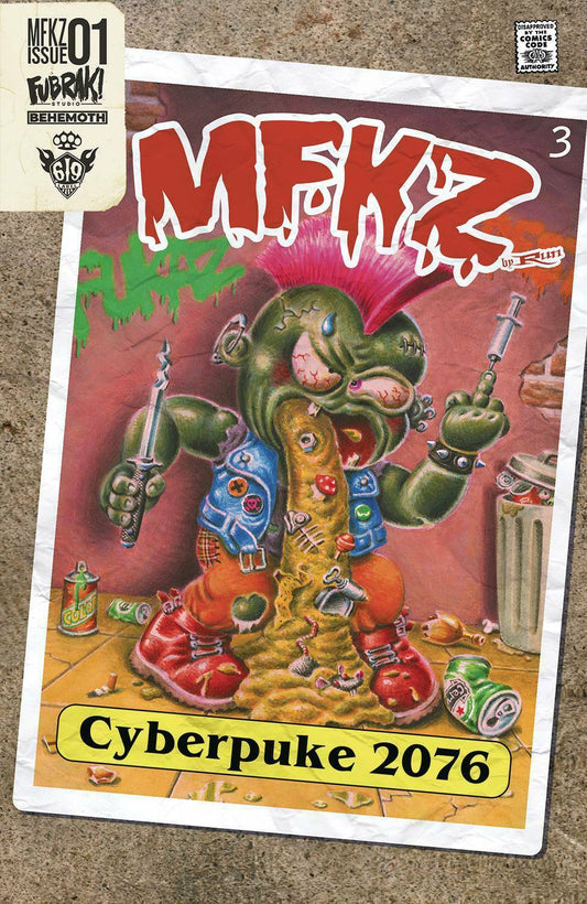 MFKZ #1 GARBAGE PAIL KIDS 1:10 VARIANT 2021 BEHEMOTH NM 2021