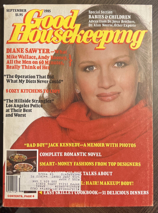 Good Housekeeping September 1985 Magazine Christie Brinkley Dianne Sawyer