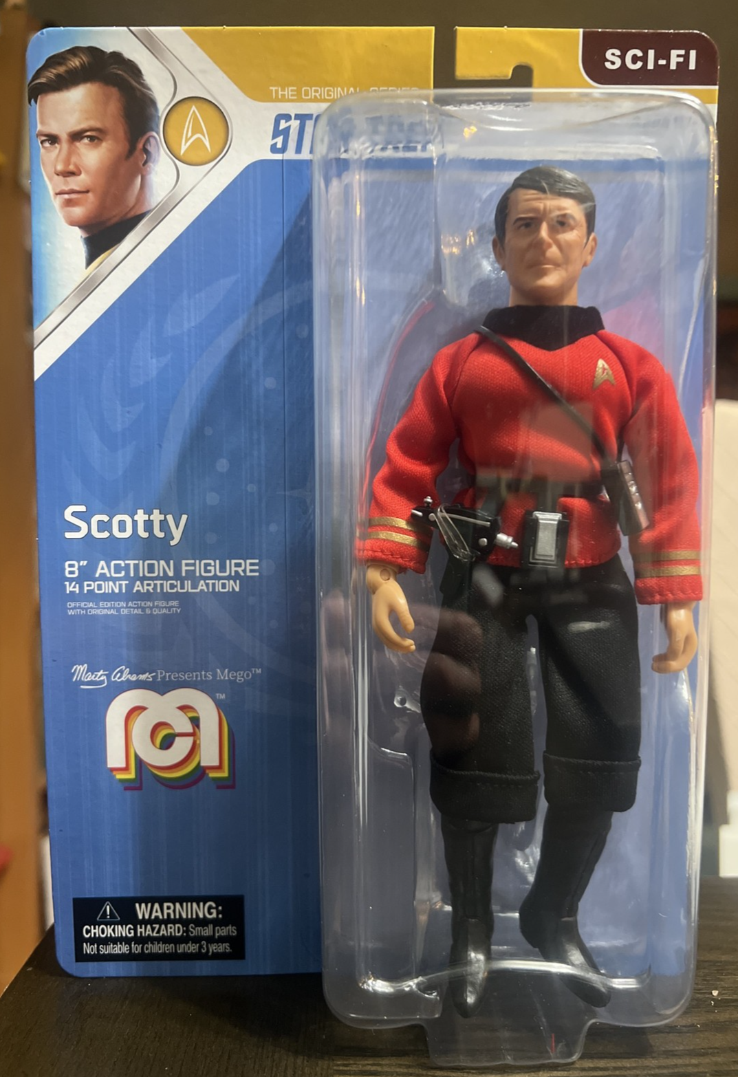Mego Scotty TOS Star Trek Mego Figure Original Series 8" MOC Montgomery Scott