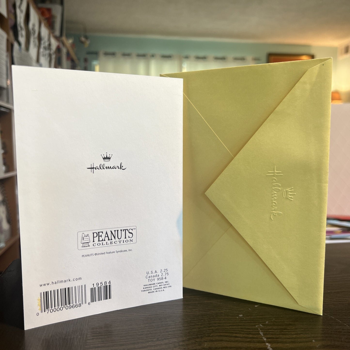 Peanuts Snoopy Woodstock Hallmark Greeting Card 7" x 4.75" Valentines + Env