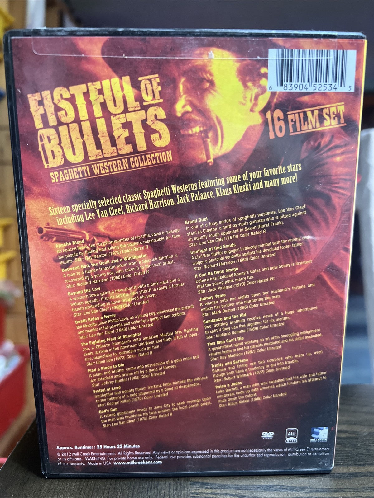 16 Film Set Fistful of Bullets Spaghetti Western DVD Collection