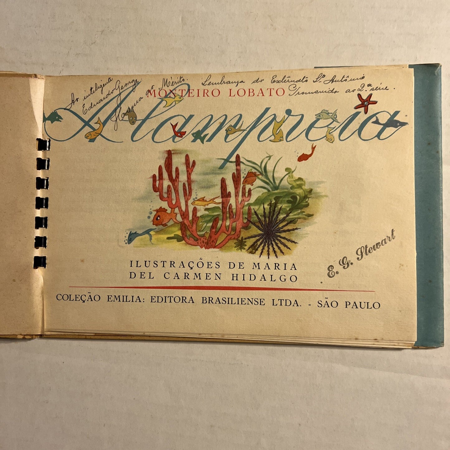 A LAMPREIA MONTEIRO LOBATO 1947 BRAZIL PORTUGUESE MOVING CHILDRENS BOOK RARE