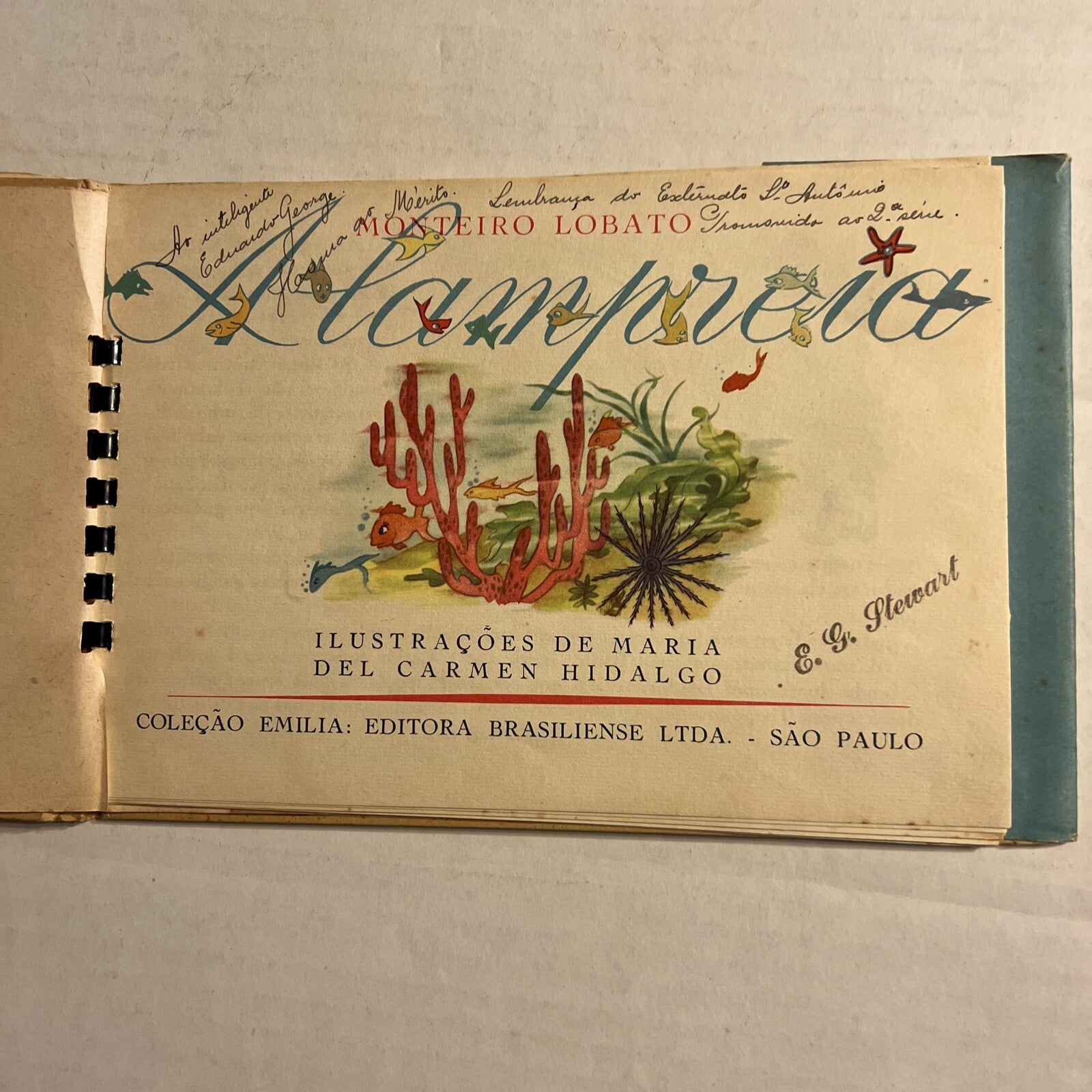 A LAMPREIA MONTEIRO LOBATO 1947 BRAZIL PORTUGUESE MOVING CHILDRENS BOOK RARE
