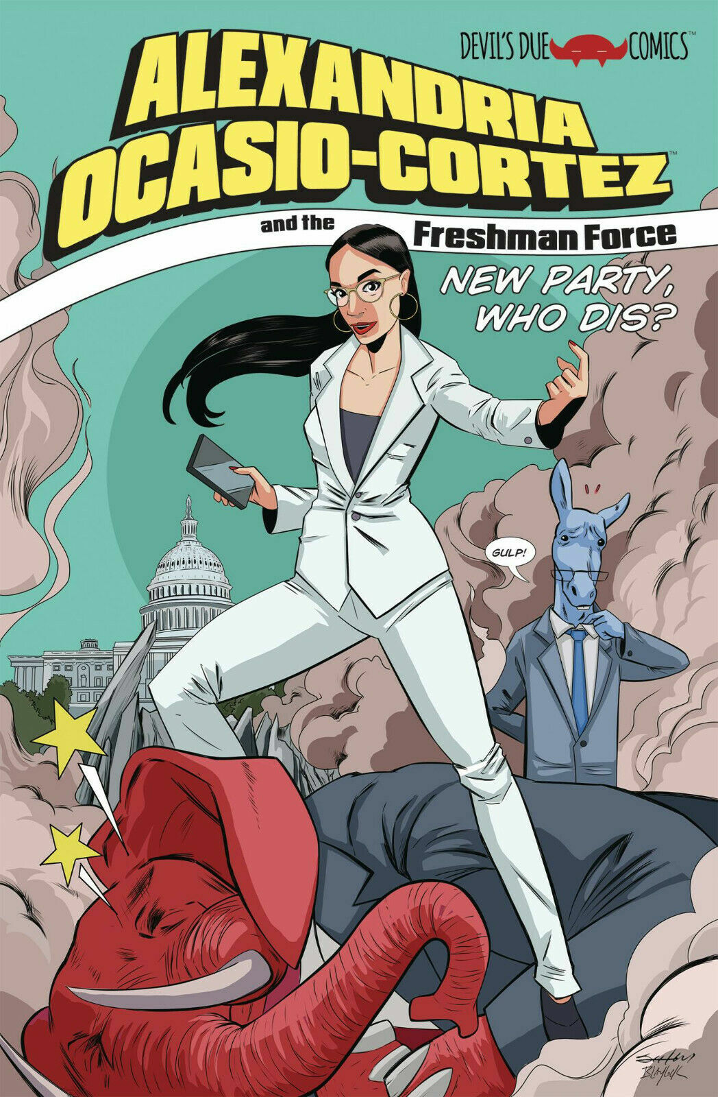ALEXANDRIA OCASIO CORTEZ & FRESHMAN FORCE WHO DIS ONE SHOT #1 DEVILS DUE COMIC