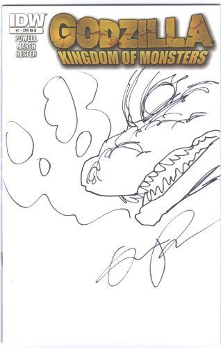 GODZILLA KINGDOM OF MONSTERS #1 PWELL SKETCH VARIANT NM 1ST PRINT