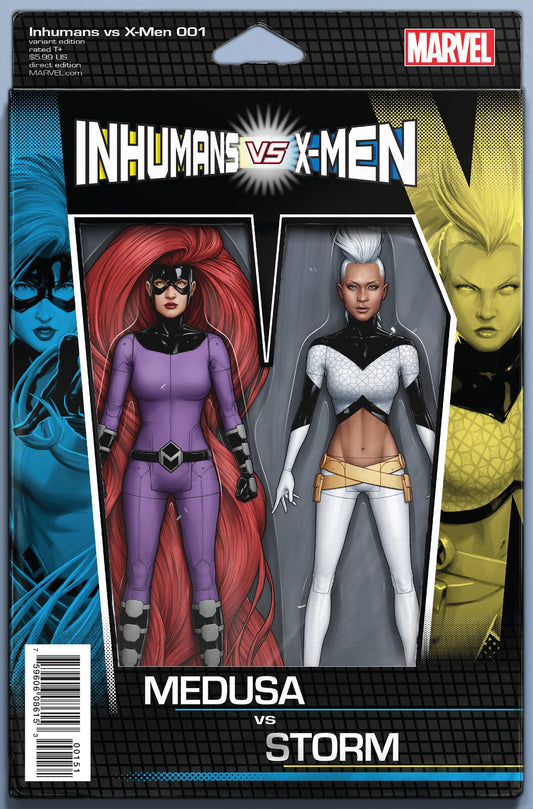 INHUMANS VS X-MEN #1 ACTION FIGURE VARIANT STORM MEDUSA NM (COMIC, NOT A TOY!)