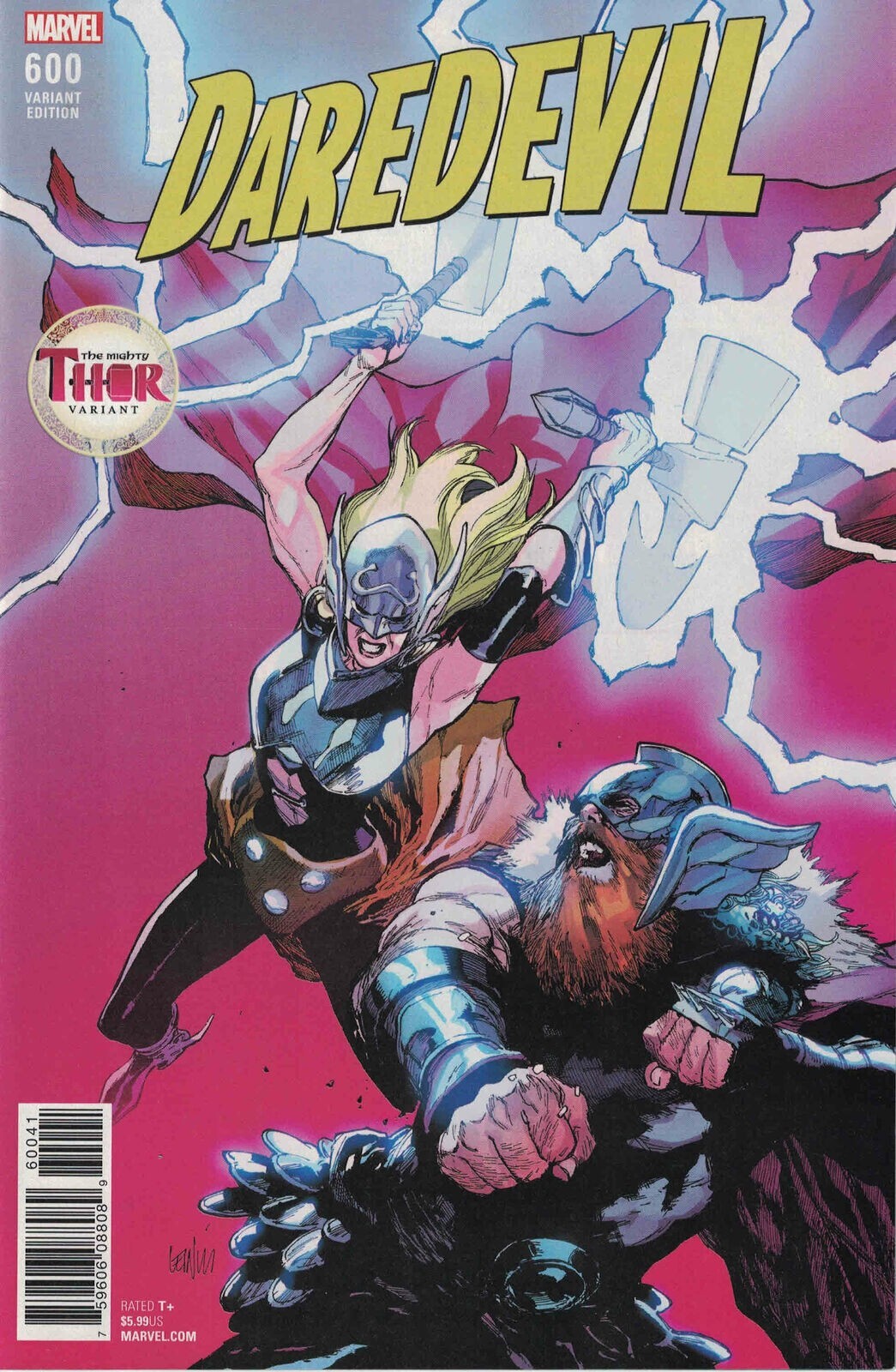 DAREDEVIL #600 LEINIL FRANCIS YU MIGHTY THOR VARIANT MARVEL 2017 FIRST PRINT NM