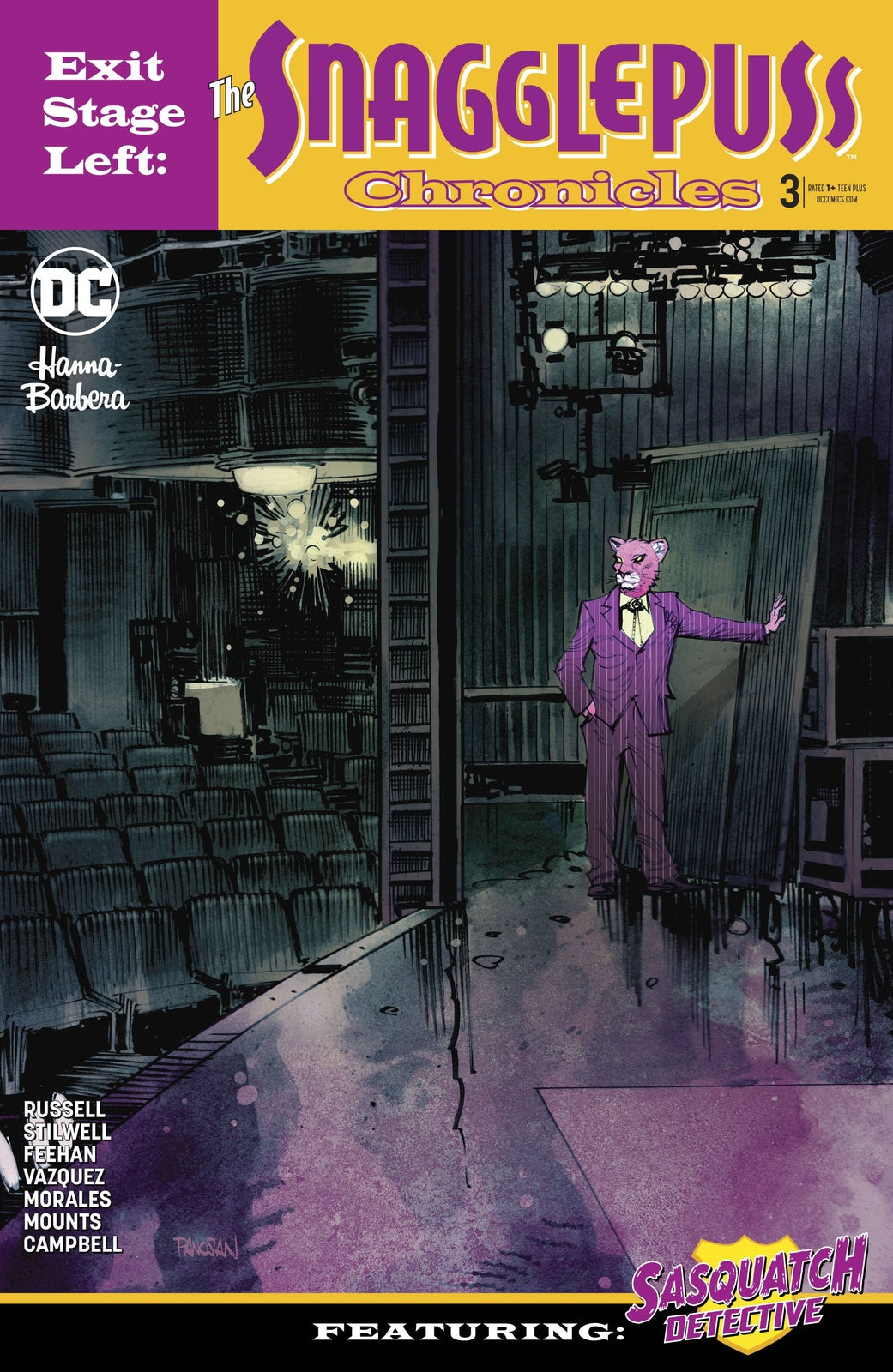 EXIT STAGE LEFT THE SNAGGLEPUSS CHRONICLES #3 OF 6 VARIANT ED DC  NM