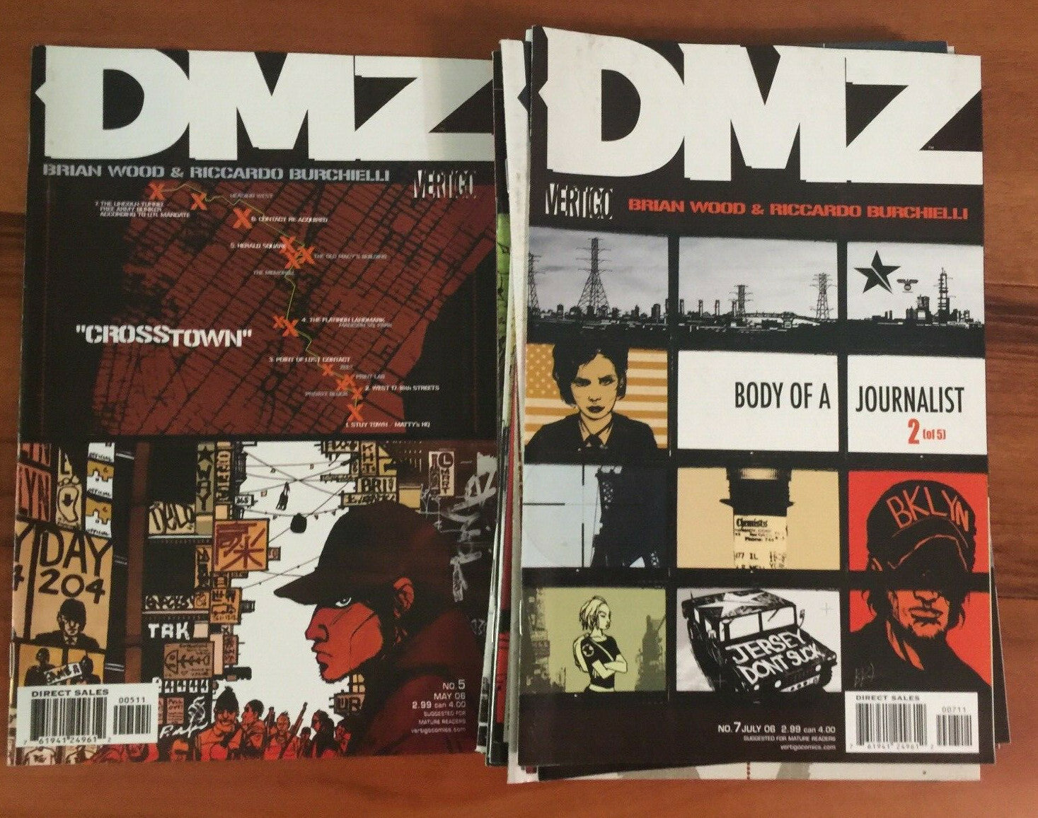 DMZ BRIAN WOOD VERTIGO SET OF 13 COMICS #5,7,8,9,10,11,12,13,14,20,21,22,23