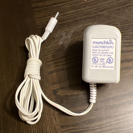 Munchkin Class 2 Power Supply Adaptor LG075010 - OUTPUT: 7.5V DC 100MA