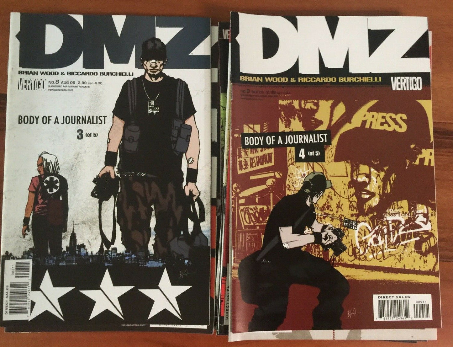 DMZ BRIAN WOOD VERTIGO SET OF 13 COMICS #5,7,8,9,10,11,12,13,14,20,21,22,23