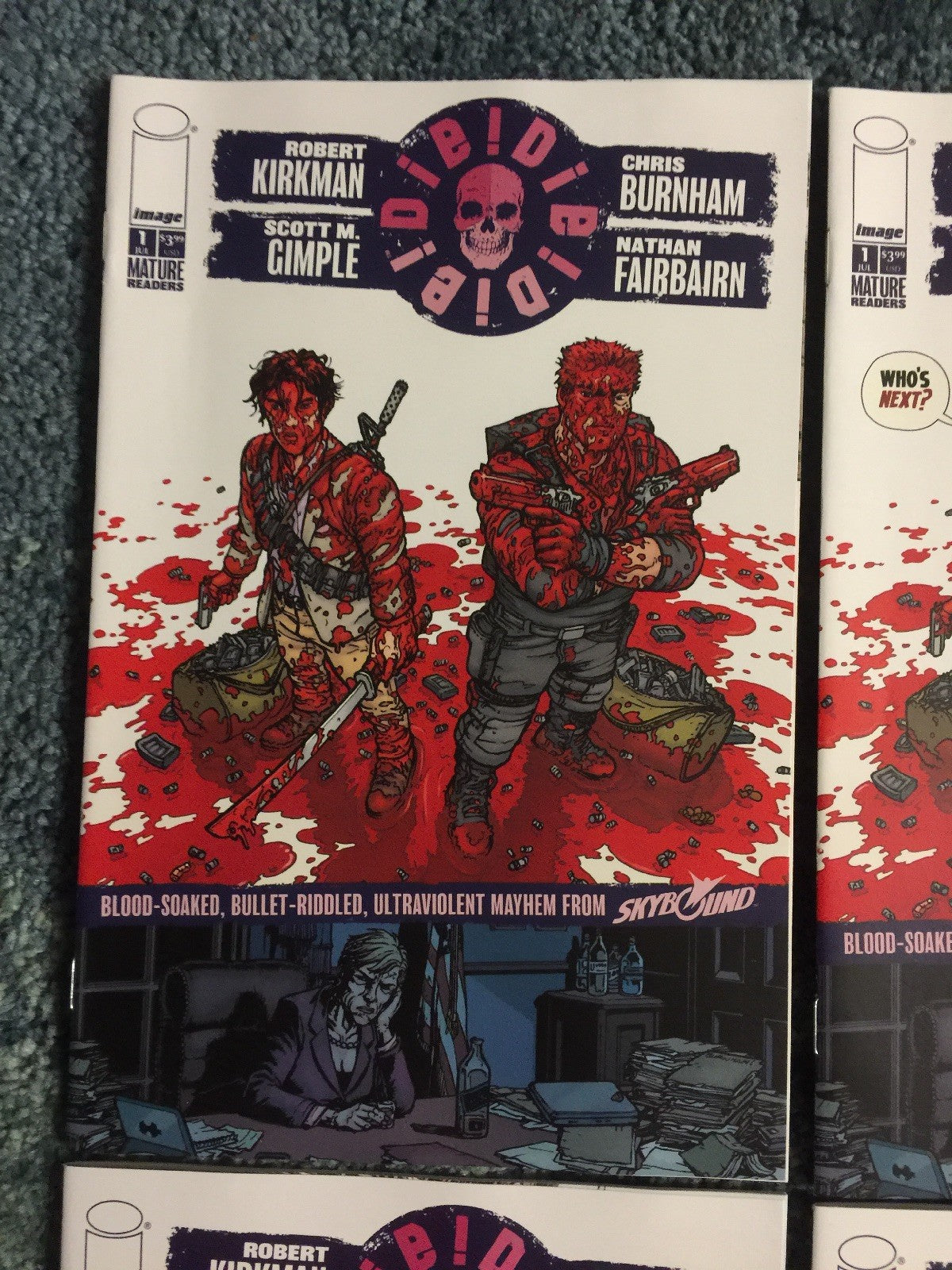DIE! DIE! DIE! #1 ROBERT KIRKMAN 10 COPIES COVER VARIANT SET NM
