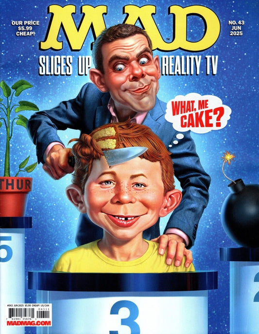 MAD MAGAZINE #43 JUNE 2025 12 PAGES NEW MATERIAL REALITY TV TRUMP APPRENTICE