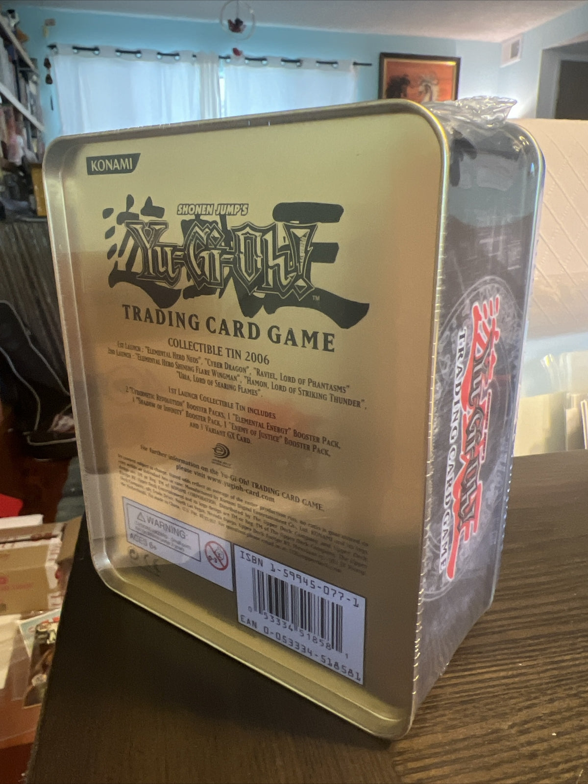 UPPER DECK YUGIOH 2006 TIN FRESH FROM CASE RAVIEL LORD PHANTASMS SEALED