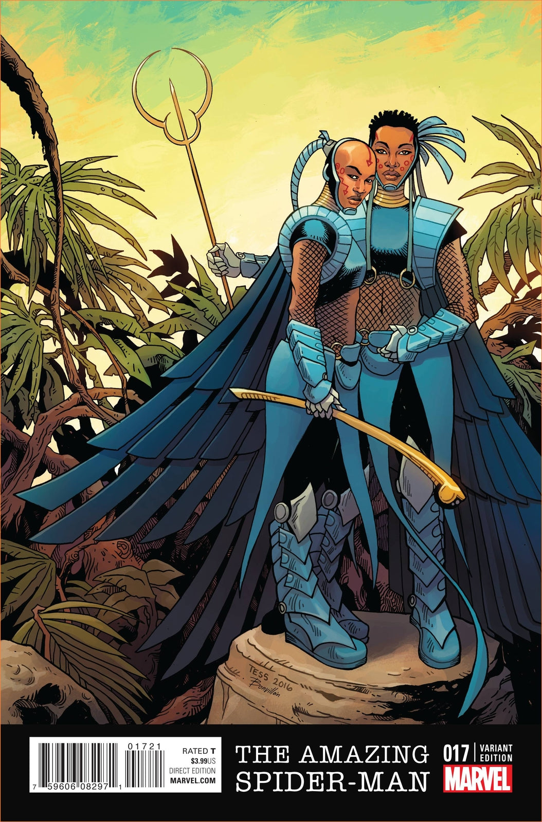 AMAZING SPIDER-MAN #17 FOWLER BLACK PANTHER VAR NM