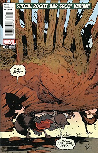 HULK #8 ROCKET RACCOON GROOT VARIANT NM 1ST PRINT
