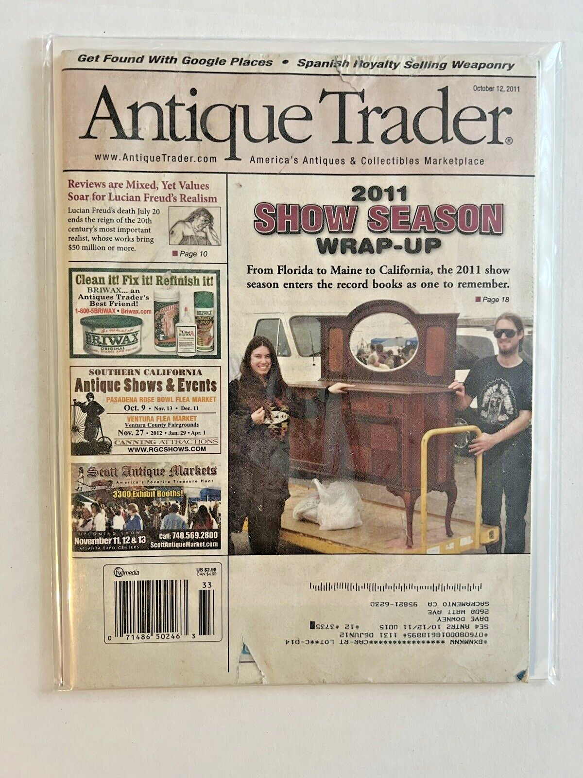 FOUR ISSUES ANTIQUE TRADER MAGAZINE 2011