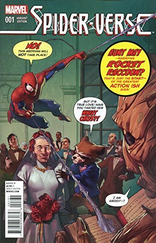 SPIDER-VERSE #1 ROCKET RACCOON AND GROOT VARIANT  NM 1ST PRINT