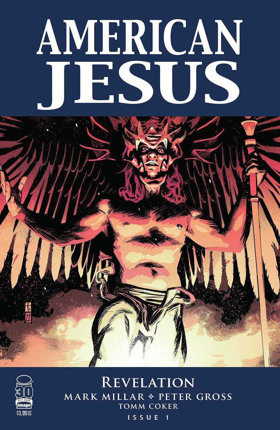 AMERICAN JESUS #1 CVR B COKER 1ST PRINT NM 2022 MARK MILLAR GROSS IMAGE COMICS