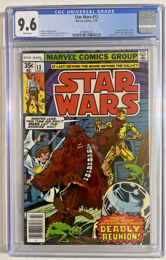 STAR WARS #13 CGC 9.6 MARVEL COMICS 1978 WHITE PGS 35¢ W/UPC 1st PRINT