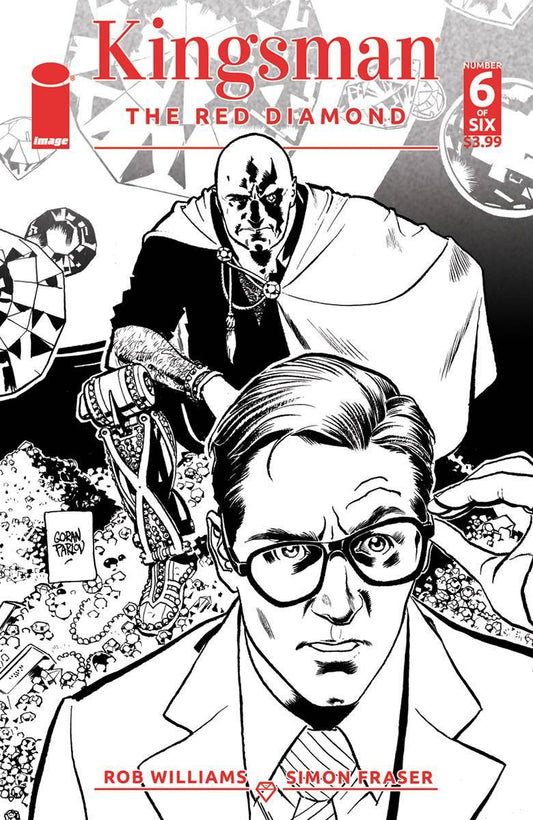 KINGSMAN RED DIAMOND #6 OF 6 COVER B B&W PARLOV MR IMAGE COMICS NM