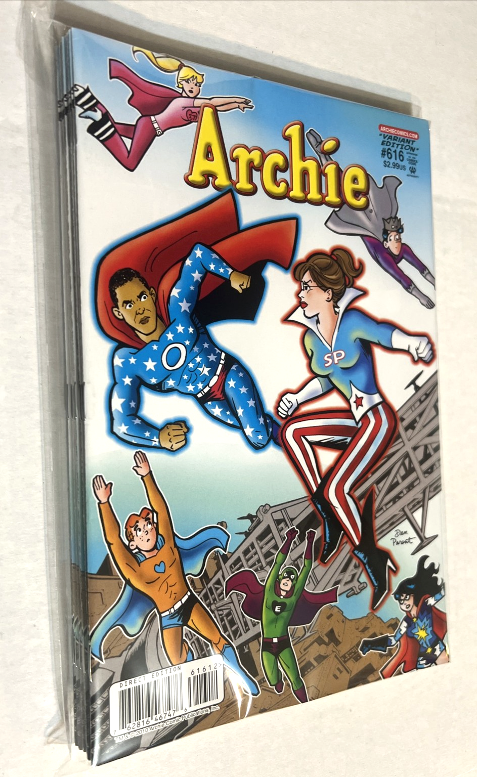 ARCHIE #616 BARACK OBAMA SARAH PALIN VARIANT DAN PARENT 10 PACK VFN+ 2011