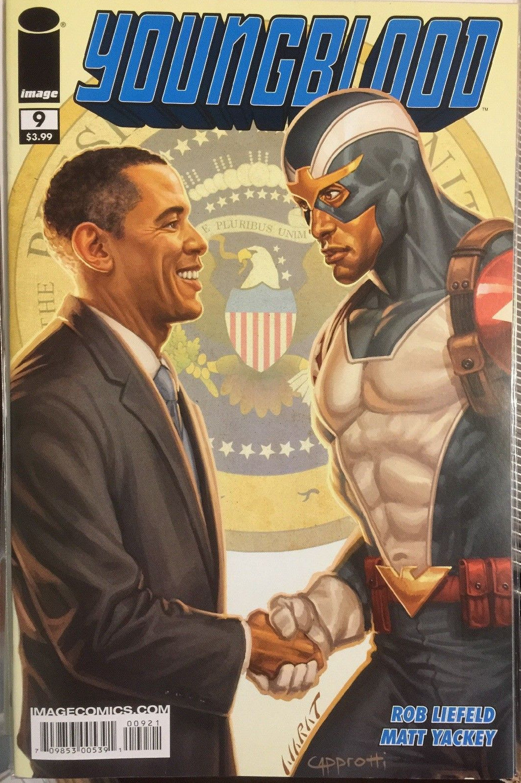 YOUNGBLOOD #9 IMAGE COMICS 2008 VF/NM OBAMA COVER AND STORY GRAPHIC VIOLENCE