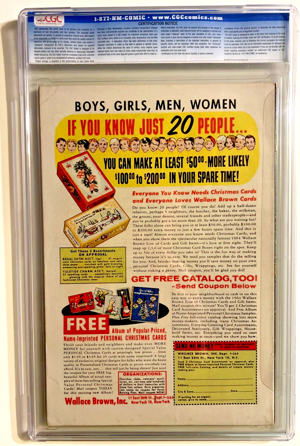 OUR ARMY AT WAR #147 CGC 7.5 DC COMICS 1964 SILVER AGE SGT ROCK JOE KUBERT