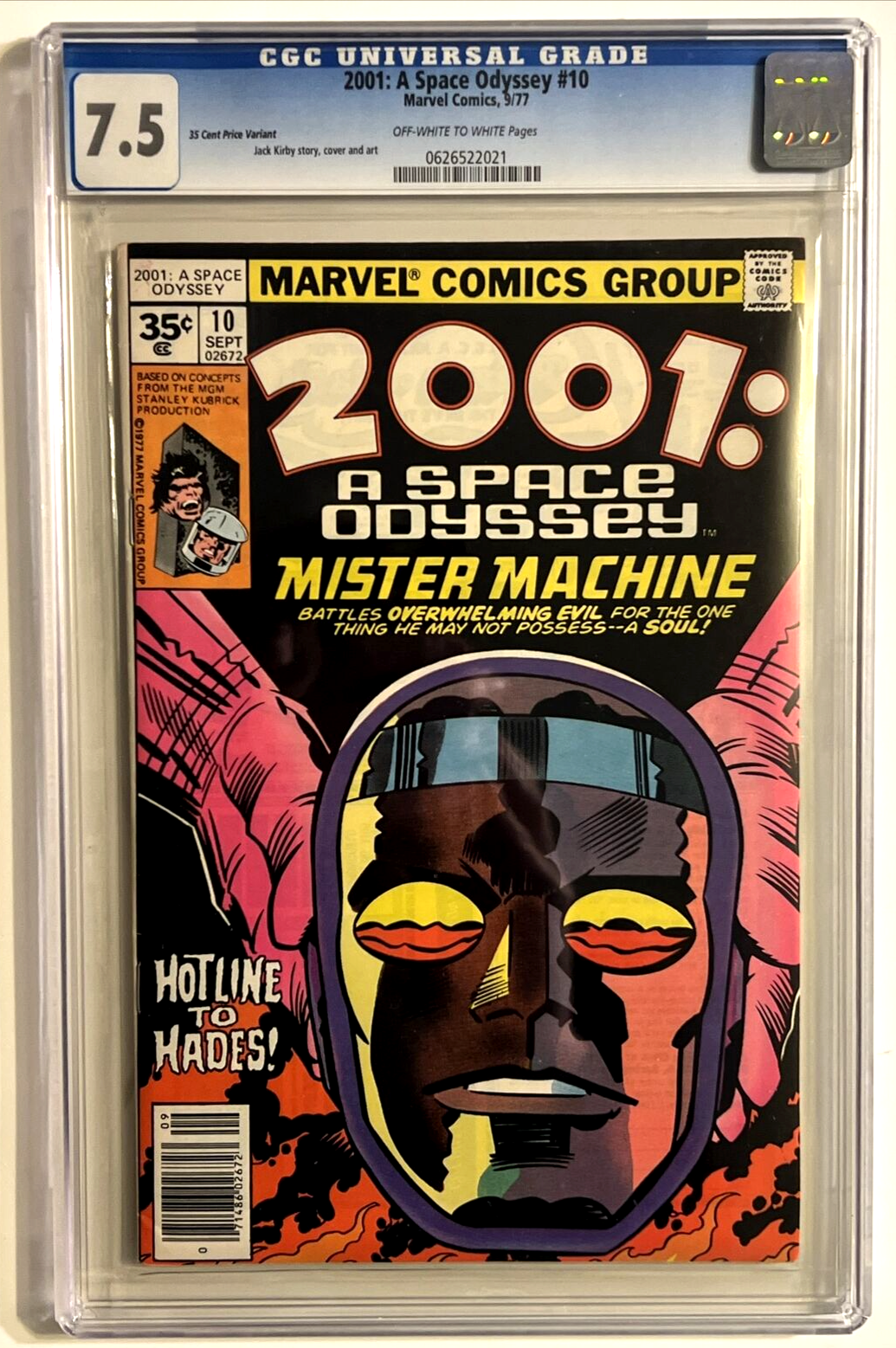 2001 SPACE ODYSSEY #10 CGC 7.5 35 CENT VARIANT MARVEL 1977 KIRBY MISTER MACHINE