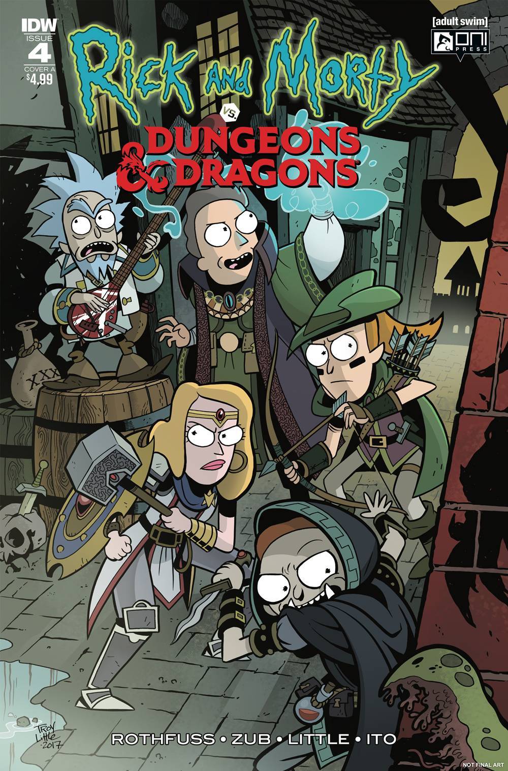 RICK & MORTY VS DUNGEONS & DRAGONS #4 CVR A LITTLE (C IDW NM 1ST PRINT 2019