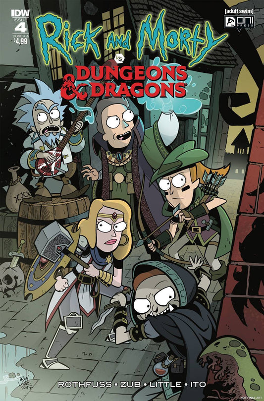 RICK & MORTY VS DUNGEONS & DRAGONS #4 CVR A LITTLE (C IDW NM 1ST PRINT 2019